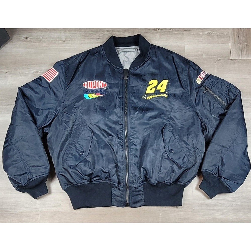Jeff Gordon #24 Dupont Automotive Racing Zip Up Jacket Nascar Reversible XL